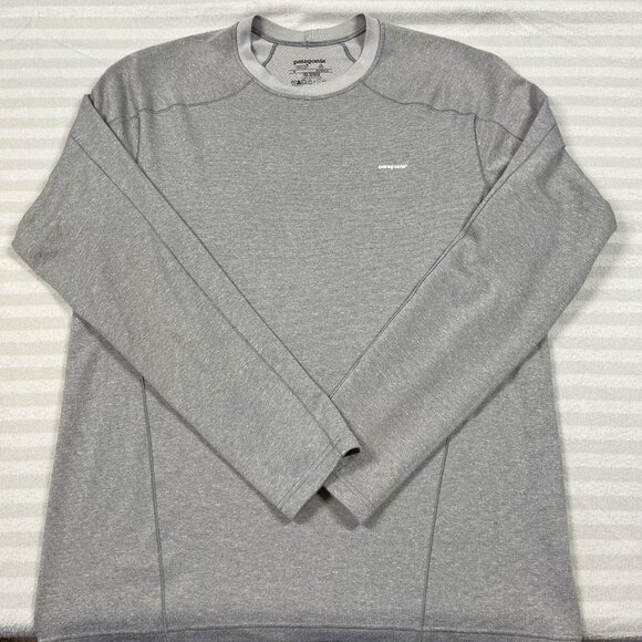 Patagonia Shirt Mens Medium Gray Capilene 3 Midweight Long Sleeve Base Layer - Picture 1 of 8